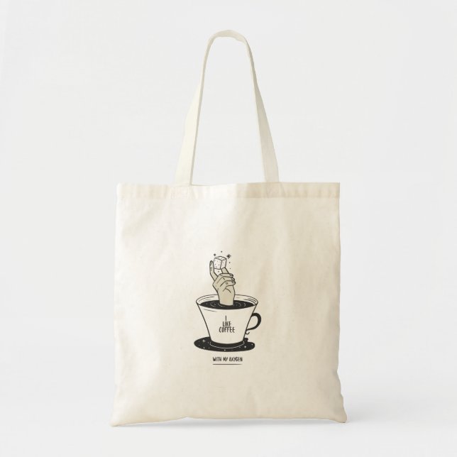 Bolsa Tote Eu Gosto De Café Com Meu Oxigênio (Frente)