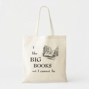 Bolsa Tote Eu gosto de livros grandes e eu não posso