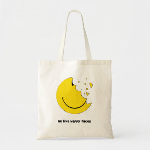 Bolsa Tote eu gosto de saco de rostos felizes