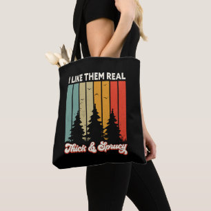 Bolsa Tote Eu Gosto Deles Retro-Árvores Muito Espessos e Molh