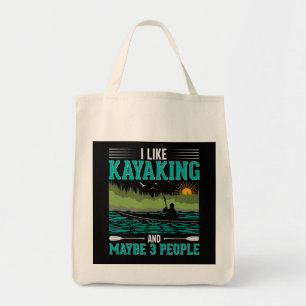 Bolsa Tote Eu Gosto Mais De Kayaking Do Que De Pessoas