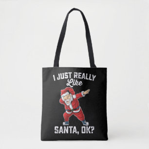 Bolsa Tote Eu gosto muito de Papais noeis, bom Natal