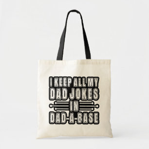 Bolsa Tote Eu Guardo Todas as Minhas Piadas de Pai no Banco d