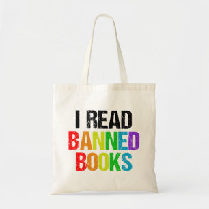 Bolsa Tote Eu Leio Livros Proibidos Arco-Íris