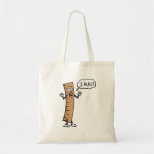 Bolsa Tote Eu Mando Cartoon Engraçado Régua Trocadilho Profes
