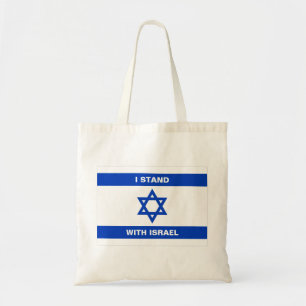 Bolsa Tote Eu mantenho com Israel um texto personalizado band
