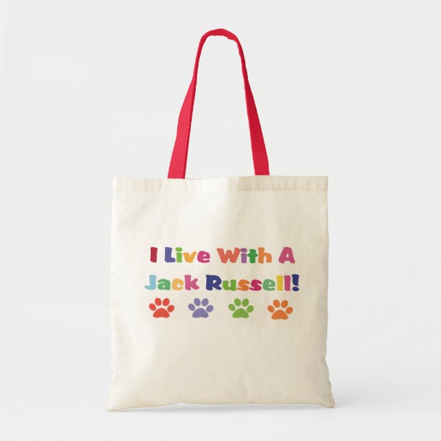 Bolsa Tote Eu Moro Com Um Jack Russell (Frente)
