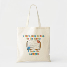 Bolsa Tote Eu não julgo um livro por seu Cobrir Tote Bag