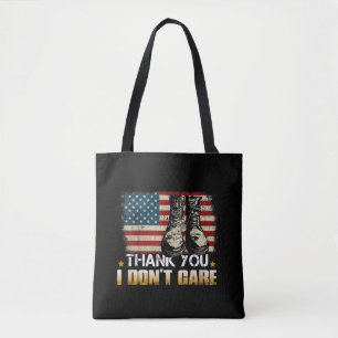 Bolsa Tote Eu não me importo com Obrigados engraçados