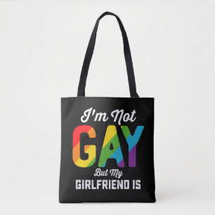 Bolsa Tote Eu não sou Gay, mas minha Namorada é um orgulho LG