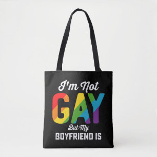 Bolsa Tote Eu não sou Gay, mas minha Namorado é um orgulho LG