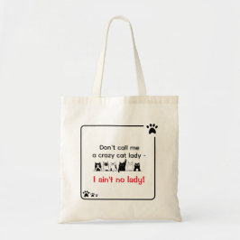 Bolsa Tote Eu Não Sou Nenhuma Dama Citação Divertida e Sassy