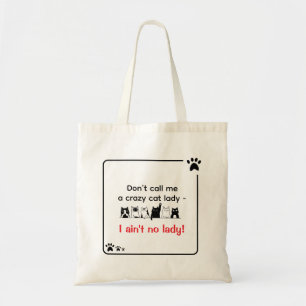 Bolsa Tote Eu Não Sou Nenhuma Dama Citação Divertida e Sassy