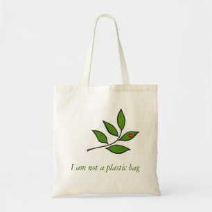 Bolsa Tote Eu não sou um saco de plástico