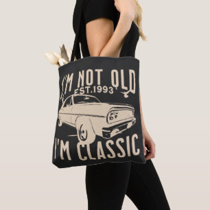 Bolsa Tote Eu não sou velho, clássico, velho clássico, clássi