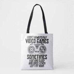 Bolsa Tote Eu Nem Sempre Toco Videos games Gaming Humor Engra
