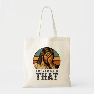 Bolsa Tote Eu Nunca Disse Que Jesus Meme É Um Cristão Engraça