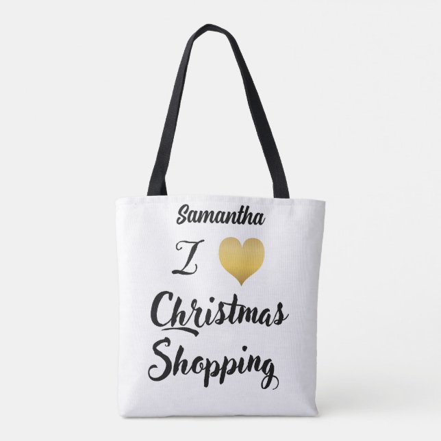 Bolsa Tote Eu ♥️ o Natal comprando mínimo (Verso)