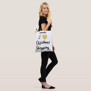 Bolsa Tote Eu ♥️ o Natal comprando mínimo
