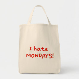 Bolsa Tote Eu odeio segundas-feiras!