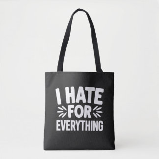 Bolsa Tote Eu odeio tudo