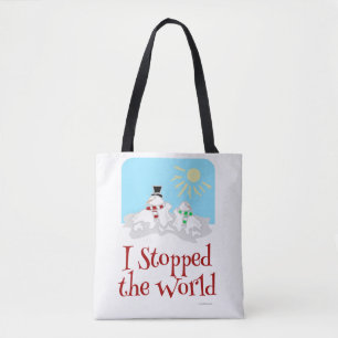 Bolsa Tote Eu Parei O Homem De Neve Do Mundo
