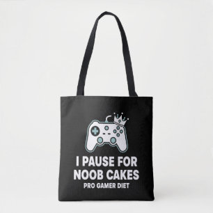 Bolsa Tote Eu Pauso Para Bolos de Noob Dieta de Pro Gamer de
