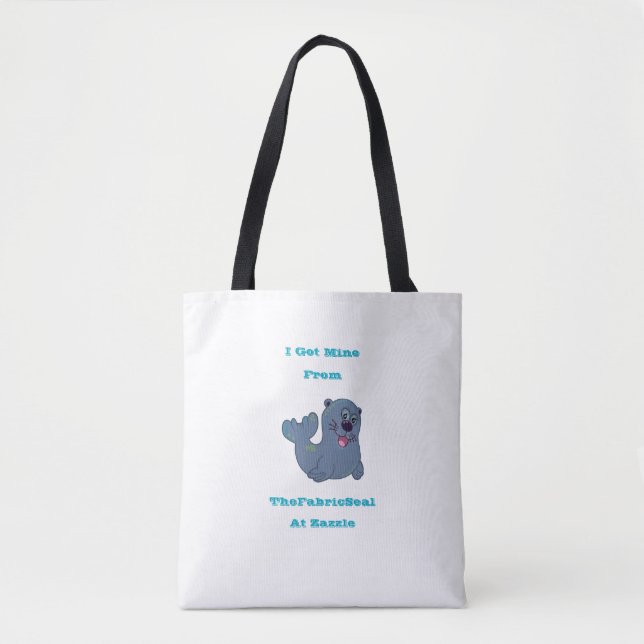 Bolsa Tote Eu Peguei O Meu Do Selo De Tecido No Zazzle (Frente)