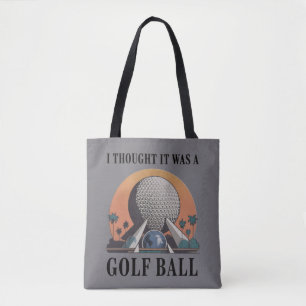 Bolsa Tote Eu pensei que era uma bola de golfe Amante de golf