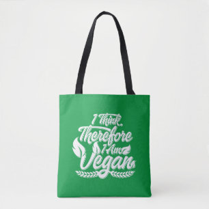 Bolsa Tote Eu Penso, Portanto Sou Vegano