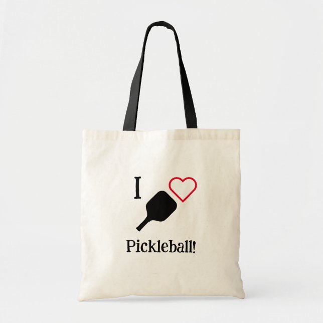 Bolsa Tote Eu ❤️ Pickleball! (Frente)