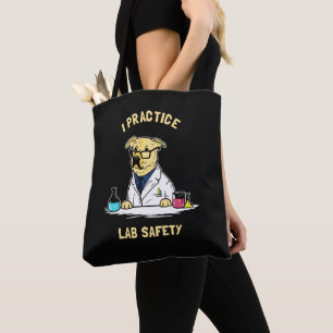 Bolsa Tote Eu pratico a segurança do laboratório