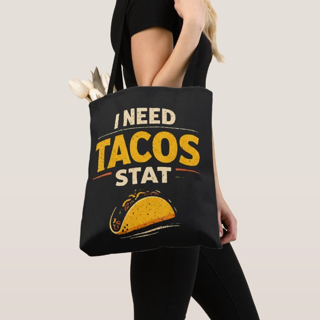 Bolsa Tote Eu Preciso de Tacos Já (Close Up)