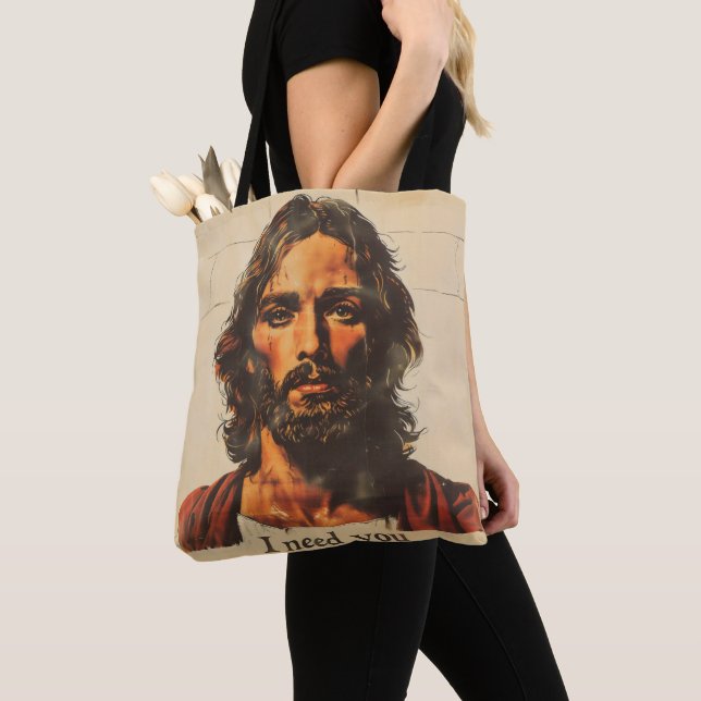 Bolsa Tote Eu Preciso De Você Cristo Retroativo (Close Up)
