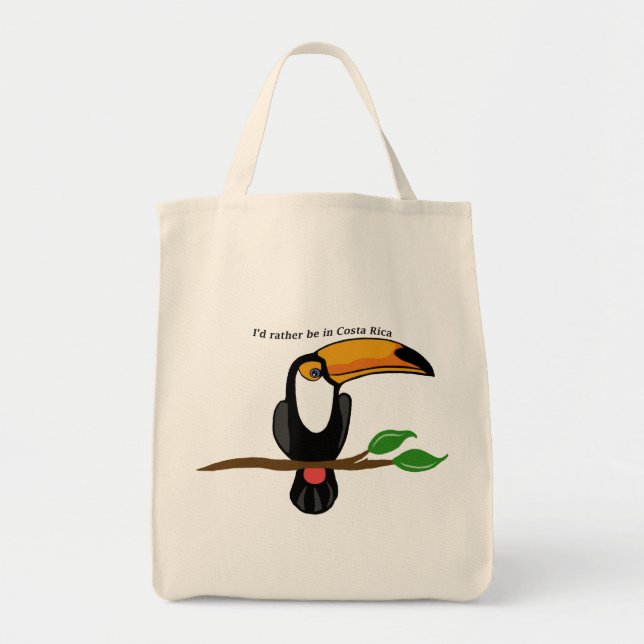 Bolsa Tote Eu preferencialmente estaria em Costa Rica, toucan (Frente)