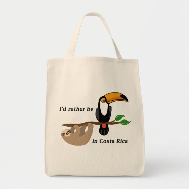 Bolsa Tote Eu preferencialmente estaria em Costa Rica, toucan (Frente)