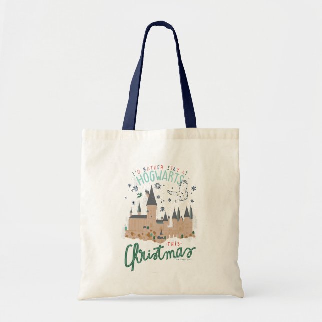 Bolsa Tote Eu Preferencialmente Ficaria Em Hogwarts Este Nata (Frente)