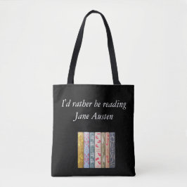 Bolsa Tote Eu preferencialmente lendo a mala da Jane Austen
