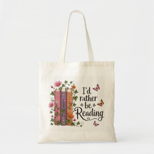 Bolsa Tote Eu Preferiria Estar Lendo Livros Antigos Arte de H