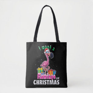 Bolsa Tote Eu quero um Flamingo para o Flamenco cor-de-rosa d