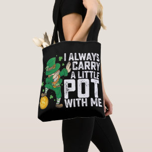 Bolsa Tote Eu Sempre Levo Um Pequeno Pote Comigo St Patrick's