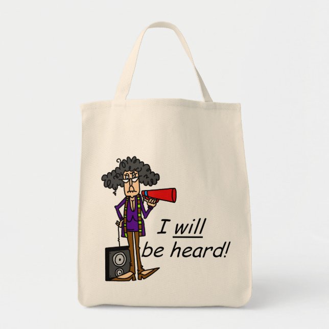 Bolsa Tote Eu serei ouvido (Frente)