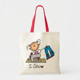 Bolsa Tote Eu Sew t-shirt e presentes