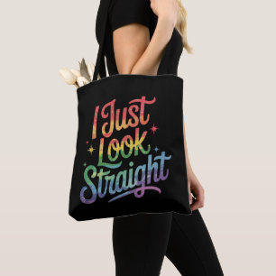Bolsa Tote Eu só pareço Hetero Gay Arco-Íris LGBTQ Pride Ally