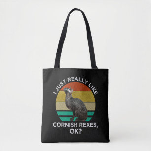 Bolsa Tote Eu Só Realmente Gosto de Cornish Rexes, OK?