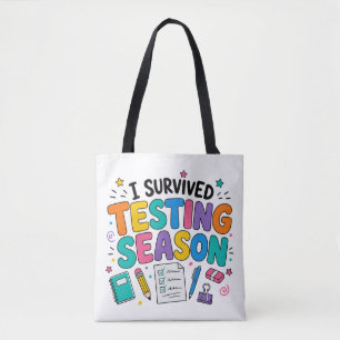 Bolsa Tote Eu Sobrevivi à Temporada de Testes Humor Escolar