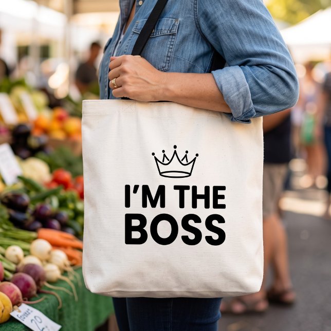 Bolsa Tote Eu Sou a Chefe Mãe Divertida  (Criador carregado)