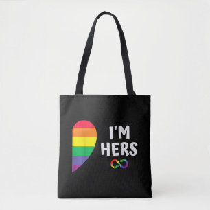 Bolsa Tote Eu sou a dela que luta pelo orgulho de lésbicas