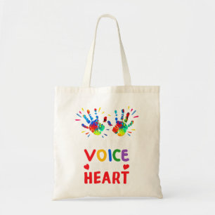 Bolsa Tote Eu Sou A Voz Dele. Ele É O Meu Autismo Cardíaco 