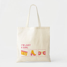 Bolsa Tote Eu sou apenas uma garota tote bag